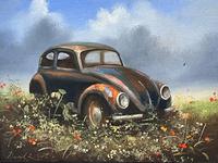 Oil Painting "Unloved Abandoned VW Beetle Car" Signed David Robert (4 of 27) Oil Painting "Unloved Abandoned VW Beetle Car" Signed David Robert (4 of 27)