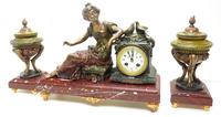 Wonderful French Figural Mantel Clock Lady Reclining 8 Day Mantle Clock with side Urns (9 of 12) Wonderful French Figural Mantel Clock Lady Reclining 8 Day Mantle Clock with side Urns (9 of 12)