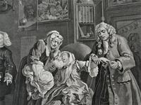 William Hogarth, Marriage-A-La-Mode, Plate 6, Engraved 1745, Original print (3 of 6) William Hogarth, Marriage-A-La-Mode, Plate 6, Engraved 1745, Original print (3 of 6)