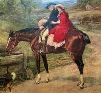 19thC English School - Horse & Hound Country landscape Oil Painting (8 of 11) 19thC English School - Horse & Hound Country landscape Oil Painting (8 of 11)