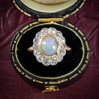 Antique Edwardian Opal Diamond Ring 18ct Gold Platinum 1.80ct Opal Circa 1910 (2 of 7) Antique Edwardian Opal Diamond Ring 18ct Gold Platinum 1.80ct Opal Circa 1910 (2 of 7)
