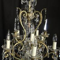 French Gilded & Crystal 10 Light Birdcage Antique Chandelier (7 of 10) French Gilded & Crystal 10 Light Birdcage Antique Chandelier (7 of 10)