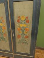 Antique Swedish Style Painted Folk Art Wardrobe Armoire (17 of 22) Antique Swedish Style Painted Folk Art Wardrobe Armoire (17 of 22)
