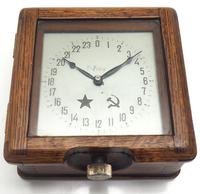 Original Ships Submarine Clock 8-day Military Soviet Union Bulk Head Clock Original Ships Submarine Clock 8-day Military Soviet Union Bulk Head Clock