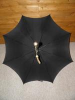 Antique Hallmarked 1918 - 9 Carat Gold Umbrella by Kendall with Black Canopy (5 of 17) Antique Hallmarked 1918 - 9 Carat Gold Umbrella by Kendall with Black Canopy (5 of 17)