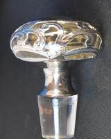 Art-Nouveau silver-overlaid clear-glass scent bottle & stopper (2 of 7) Art-Nouveau silver-overlaid clear-glass scent bottle & stopper (2 of 7)