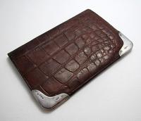 Monogram 'SM', Victorian Solid Sterling Silver Mounted Crocodile Skin Leather Antique Wallet Purse Card Stamp Case (2 of 8) Monogram 'SM', Victorian Solid Sterling Silver Mounted Crocodile Skin Leather Antique Wallet Purse Card Stamp Case (2 of 8)
