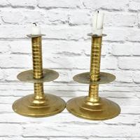 Pair of Arts and Crafts Brass Candlesticks (5 of 5) Pair of Arts and Crafts Brass Candlesticks (5 of 5)
