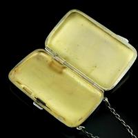 Antique Solid Silver Blue Enamel Guilloche Cigarette Case - Robert Chandler 1916 (8 of 15) Antique Solid Silver Blue Enamel Guilloche Cigarette Case - Robert Chandler 1916 (8 of 15)