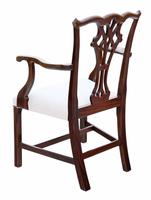 Set of 10 (8+2) Mahogany Georgian Revival Dining Chairs Ribbon Back c.1920-1950 (5 of 10) Set of 10 (8+2) Mahogany Georgian Revival Dining Chairs Ribbon Back c.1920-1950 (5 of 10)