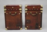 Pair of early 20th century leather bound ex army trunks (6 of 10) Pair of early 20th century leather bound ex army trunks (6 of 10)