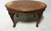 Burr Walnut Oval Coffee Table (2 of 6) Burr Walnut Oval Coffee Table (2 of 6)