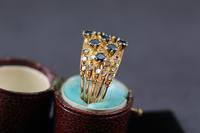 Gold Sapphire and Diamond 5 Band Ring (2 of 7) Gold Sapphire and Diamond 5 Band Ring (2 of 7)