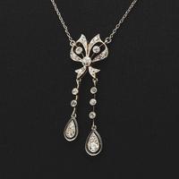 Antique Belle Epoque Gold Platinum & Diamond Pendant c.1910 (7 of 7) Antique Belle Epoque Gold Platinum & Diamond Pendant c.1910 (7 of 7)