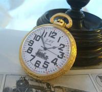 Vintage Pocket Watch 1970s Railroad 12ct Gold Plated West Germany Nos (3 of 11) Vintage Pocket Watch 1970s Railroad 12ct Gold Plated West Germany Nos (3 of 11)