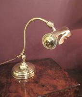 Antique Edwardian Polished Brass Adjustable Desk Lamp (6 of 6) Antique Edwardian Polished Brass Adjustable Desk Lamp (6 of 6)