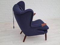 Danish design "Teddy bear" chair, 70s, wool, teak wood, reupholstered (11 of 16) Danish design "Teddy bear" chair, 70s, wool, teak wood, reupholstered (11 of 16)