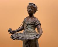 Fab Pair of 19th Century French Bronzed Spelter Statues Figurines Flower & Cherry Sellers (5 of 11) Fab Pair of 19th Century French Bronzed Spelter Statues Figurines Flower & Cherry Sellers (5 of 11)