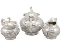 Chinese Export Silver Three Piece Tea Service - Antique Circa 1900 (13 of 15) Chinese Export Silver Three Piece Tea Service - Antique Circa 1900 (13 of 15)