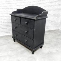 Black Painted Victorian Chest of Drawers (5 of 5) Black Painted Victorian Chest of Drawers (5 of 5)