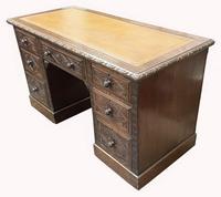 Good Quality Victorian Oak Pedestal Desk (2 of 7) Good Quality Victorian Oak Pedestal Desk (2 of 7)