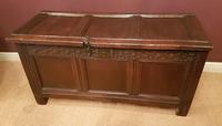 Antique George I Period Oak Three Panel Coffer c.1720 (2 of 7) Antique George I Period Oak Three Panel Coffer c.1720 (2 of 7)