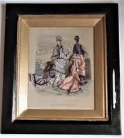 Antique Victorian 3-D Fashion Picture, Textile And Print, Original Frame, 1877 (8 of 8) Antique Victorian 3-D Fashion Picture, Textile And Print, Original Frame, 1877 (8 of 8)