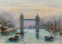 Superb Original 1921 View of Tower Bridge London Seascape Oil Painting (7 of 12) Superb Original 1921 View of Tower Bridge London Seascape Oil Painting (7 of 12)