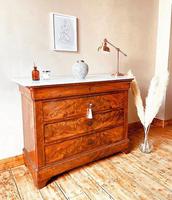 Flamed Mahogany Drawers / Louis Philippe Commode / Sideboard / Marble (5 of 9) Flamed Mahogany Drawers / Louis Philippe Commode / Sideboard / Marble (5 of 9)