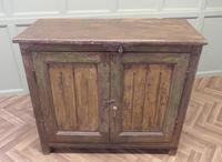 Heavy Old Pine Painted Cupboard from the South of France