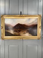Antique Scottish landscape oil painting with Highland Cattle signed M Allinson 1 of 2 (9 of 10) Antique Scottish landscape oil painting with Highland Cattle signed M Allinson 1 of 2 (9 of 10)