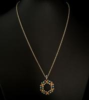 Antique Art Nouveau 15ct Gold Floral Pendant, Pearl & Turquoise, 9ct Gold Necklace (9 of 12) Antique Art Nouveau 15ct Gold Floral Pendant, Pearl & Turquoise, 9ct Gold Necklace (9 of 12)