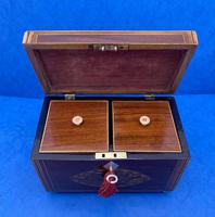 Georgian Mahogany Tea Caddy with Harewood Floral Panels (10 of 13) Georgian Mahogany Tea Caddy with Harewood Floral Panels (10 of 13)
