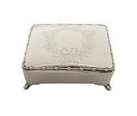 Antique Sterling Silver 4" x 3" Trinket Box 1918 (5 of 9) Antique Sterling Silver 4" x 3" Trinket Box 1918 (5 of 9)