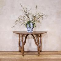 Charming 18th Century Italian Demi-Lune Lyre-Leg Fruitwood Table (12 of 13) Charming 18th Century Italian Demi-Lune Lyre-Leg Fruitwood Table (12 of 13)