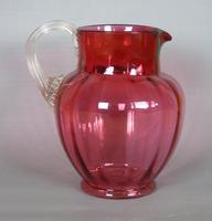 Large Victorian Hand Blown Cranberry Jug (3 of 6) Large Victorian Hand Blown Cranberry Jug (3 of 6)