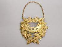 George III Silver Gilt Wreath Wine Label 'HOCK' by Digby Scott & Benjamin Smith - London 1806 (3 of 11) George III Silver Gilt Wreath Wine Label 'HOCK' by Digby Scott & Benjamin Smith - London 1806 (3 of 11)