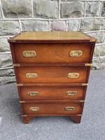 Brass Bound Mahogany Military Campaign Chest