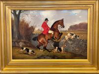 Victorian Sporting Oil Painting "Taking A Fence" Horse & Rider With Scent Foxhounds Hunting By John Alfred Wheeler (4 of 59) Victorian Sporting Oil Painting "Taking A Fence" Horse & Rider With Scent Foxhounds Hunting By John Alfred Wheeler (4 of 59)