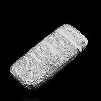 Antique Solid Silver Victorian Cigar Cheroot Case "Castle Top" Windsor Castle Design - Nathaniel Mills 1844 (4 of 12) Antique Solid Silver Victorian Cigar Cheroot Case "Castle Top" Windsor Castle Design - Nathaniel Mills 1844 (4 of 12)