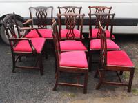 1900s -Set 8 Walnut Georgian style Dining Chairs with Pop out Seats 6+2 (3 of 3) 1900s -Set 8 Walnut Georgian style Dining Chairs with Pop out Seats 6+2 (3 of 3)
