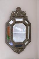 19th Century French Renaissance Style Octagonal Repousse Brass Cushion Framed Mirror (5 of 7) 19th Century French Renaissance Style Octagonal Repousse Brass Cushion Framed Mirror (5 of 7)