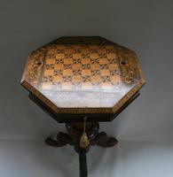 Late Victorian Walnut Trumpet Workbox Table (4 of 7) Late Victorian Walnut Trumpet Workbox Table (4 of 7)
