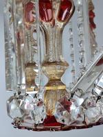 Magnificent Pair of Mid 19th Century Candle Lustres 'Possibly Baccarat' Gilded & Ruby Decoration (8 of 18) Magnificent Pair of Mid 19th Century Candle Lustres 'Possibly Baccarat' Gilded & Ruby Decoration (8 of 18)