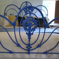 Blue Curly Iron Victorian Antique Bed (2 of 6) Blue Curly Iron Victorian Antique Bed (2 of 6)