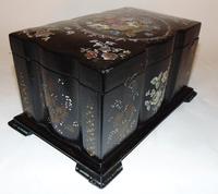 Victorian decorated papier mache tea caddy (3 of 6) Victorian decorated papier mache tea caddy (3 of 6)