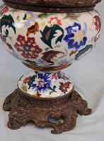 Antique Pottery Oil Lamp & Shade Globe (4 of 12) Antique Pottery Oil Lamp & Shade Globe (4 of 12)