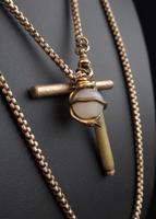 Victorian Pinchbeck guard chain, snake pendant (8 of 9) Victorian Pinchbeck guard chain, snake pendant (8 of 9)