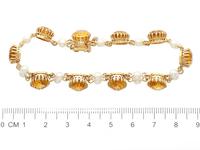30.12ct Citrine & Pearl, 9ct Yellow Gold Bracelet - Vintage 1967 (8 of 12) 30.12ct Citrine & Pearl, 9ct Yellow Gold Bracelet - Vintage 1967 (8 of 12)
