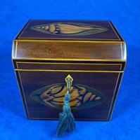Georgian Mahogany Shell Inlaid Single Tea Caddy (15 of 15) Georgian Mahogany Shell Inlaid Single Tea Caddy (15 of 15)